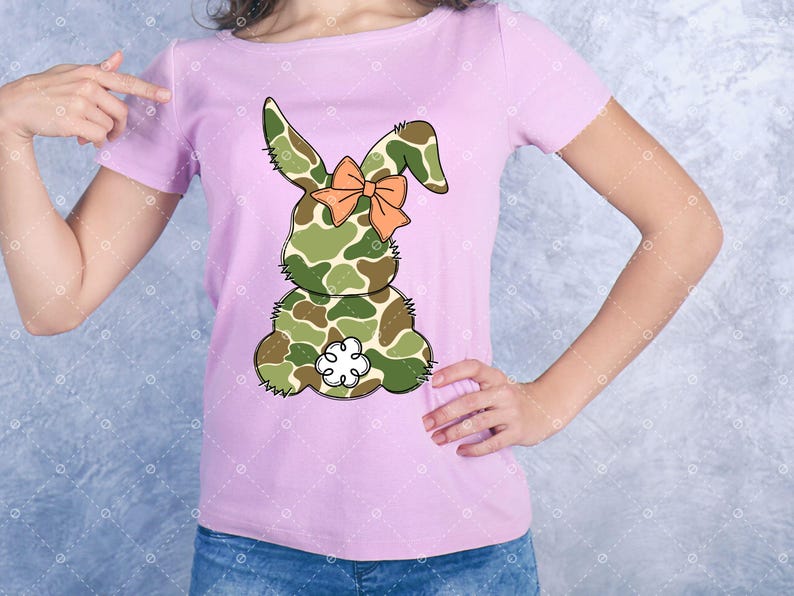 Camo Easter Bunny SVG: Egg Hunter Boy Bunny Design (digital Download ...
