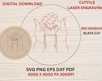 Family Birth Bracelet Holder Svg, Laser Cut File for Newborn Keepsake ,Svg Png Eps Dxf Pdf Digital Download, Baby Birth Memory Engraving