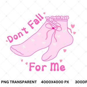 Ne tombez pas amoureux de moi PNG, sublimation drôle de la Saint-Valentin, conception de risque de chute d&#39;infirmière de l&#39;AIIC, chaussettes antidérapantes, téléchargement numérique de la Saint-Valentin à l&#39;hôpital