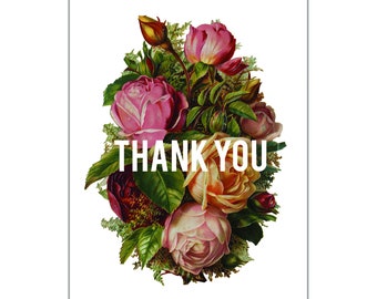 Bouquet Series - Thank You Postcard