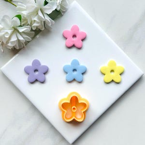 Flower 3 clay cutter | Flower clay cutter spring cutters Polymer clay cutters Spring clay cutters Embossed clay cutters holiday clay F