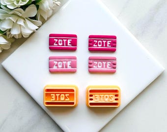 ZOTE Mexican Bar Soap Clay Cutter | Embossed Polymer Clay