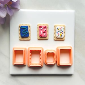 Poptart Clay Cutter: Embossed Polymer Clay Cutters