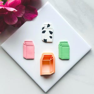 Milk Box Clay Cutter: Food Polymer Clay Cutters