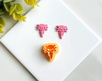 Axolotl Clay cutter | animal clay cutter ocean clay cutters Polymer clay cutters Embossed clay cutter Summer clay cutter F