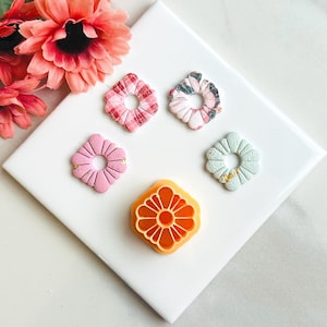 Flower 22 clay cutter | Flower clay cutter cutters Polymer clay cutters Spring clay cutters Embossed clay cutters flower cutter F