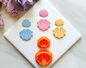 Muschel Ausstecher: Polymer Clay Schmuck, geprägtes Design