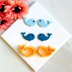 Whale Clay Cutter: Embossed Polymer Clay, Summer Ocean Theme
