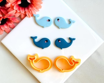Whale Clay Cutter: Embossed Polymer Clay, Summer Ocean Theme