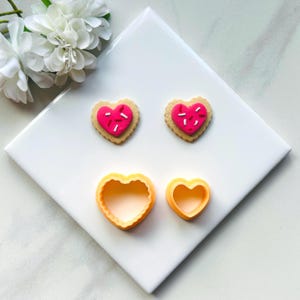 Frill Heart 3 Ausstechform | Valentinstag Ausstechform Donut Ausstechformen Polymer Ausstechform Cookie Clay Ausstechform Geprägte Ausstechform ut