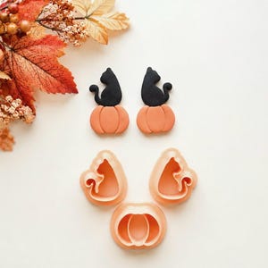 Pumpkin Cat Polymer Clay Cutter | Halloween Fall Theme