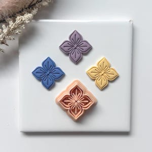 Four Petal Clay Cutter: Polymer Clay, Everyday Tile