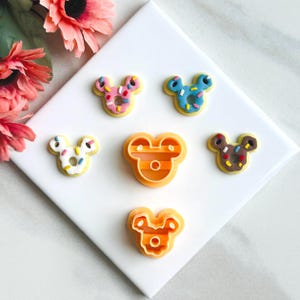 Ausstecher Donut mit Maus | Donut Ausstechform Polymer Ton Ausstecher Sommer Ausstechform