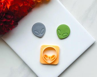 Alien Face Clay Cutter: Polymer Clay Earring Cutters