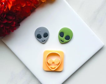 Alien Face Clay Cutter: Polymer Clay Earring Cutters