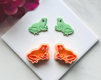Frog Clay Cutter: Embossed Polymer Clay Cutters