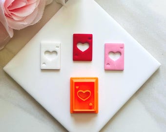 Heart Playing Card Clay Cutter: Valentine's Day Polymer Clay Cutters