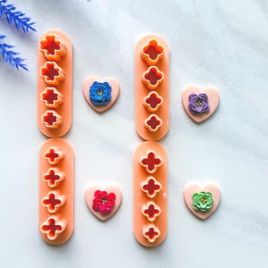 Petal 4 a Set clay cutter | Flower clay cutter cutters Polymer clay cutters Spring clay cutters Embossed clay cutters flower cutter