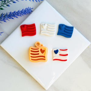 Heart USA Flag Clay Cutter: Polymer Clay, 4th of July