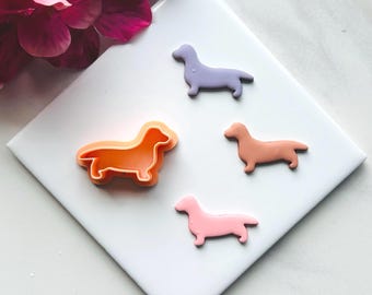 ソーセージ犬の粘土カッター：ダックスフントのエンボス粘土カッター