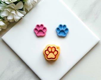 Dog/Cat Paw clay cutter | Dog/cat clay cutter cutters Polymer clay cutters summer clay cutters Embossed clay cutters Di