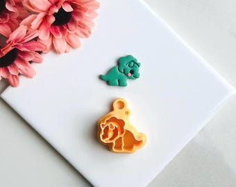 Triceratops Clay Cutter: Dino Baby Embossed Design