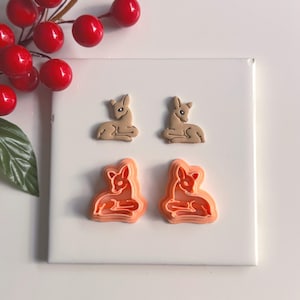 Deer Clay Cutter: winter Embossed Design