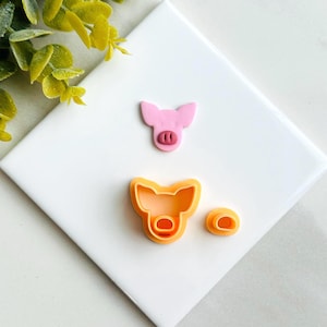 Schweinekopf Ton Ausstecher | Tier Ausstechform Schwein Ausstechform Polymer Ausstechform Sommer Ausstechform F