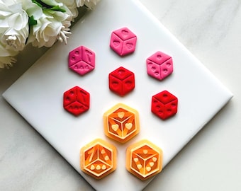 Love Dice Clay Cutter: Embossed Polymer Clay Cutters