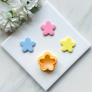 Flower 3 clay cutter | Flower clay cutter spring cutters Polymer clay cutters Spring clay cutters Embossed clay cutters holiday clay F