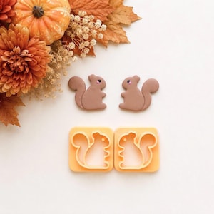 Squirrel Clay Cutter: Autumn Animal Polymer Clay Cutters