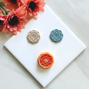 Boho Flower clay cutter | Boho clay cutter cutters Polymer clay cutters Flower clay cutters Embossed clay cutters holiday clay