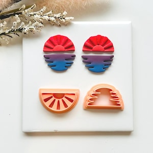 Strandsolnedgångsutskärare: havspräglad sommardesign
