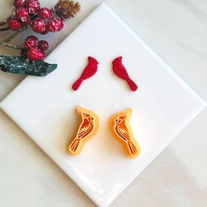 Cardinal Clay Cutter: Winter Holiday Bird Polymer Clay Cutters