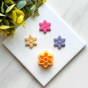 Spring Flower clay cutter | Flower clay cutter cutters Polymer clay cutters Spring clay cutters Embossed clay cutters flower cutter G