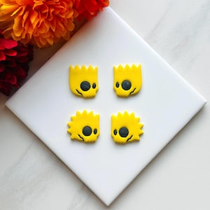 Halloween Skull Boy and Girl clay cutter | Fall clay cutter cutter Polymer clay cutter Embossed clay cutter Falloween clay cutter F