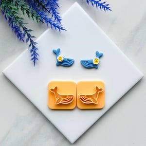 Wal Ausstecher: Geprägter Polymer Clay, Ozean Motiv