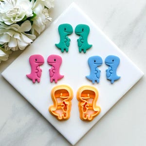 Kawaii Tyrannosaurus Rex Ausstechform | Ausstechform Tier Ausstechformen Polymer Ton Ausstechformen Baby Ton Ausstechformen Geprägte Ton Ausstecher Su