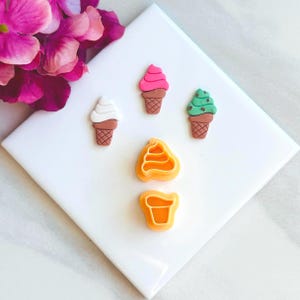 Eiscreme-Tonschneider | Lebensmittel-Tonschneider Ausstechformen Polymer-Ton-Ausstechformen