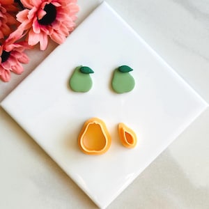 Pear Clay cutter | Fruit clay cutter Polymer clay cutter summer clay cutter Embossed clay cutter food Clay cutter F