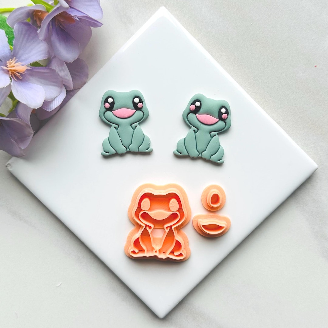 Frog Polymer Clay Cutter | Kawaii Clay Cutters - Etsy
