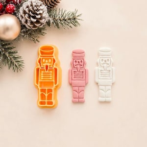 Christmas Nutcracker Clay Cutter: Embossed Polymer Clay Cutters