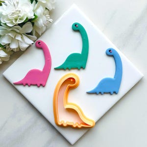 Kawaii Brachiosaurus Clay Cutter: Embossed Polymer Clay