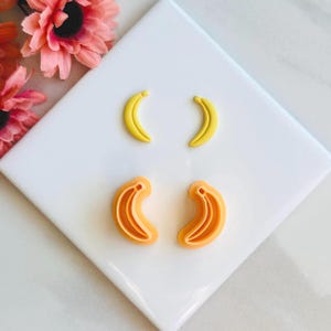 Banana Clay cutter | Fruit clay cutter Polymer clay cutter summer clay cutter Embossed clay cutter food Clay cutter F