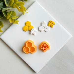 Bee and Hive clay cutter | Bee clay cutter cutters Polymer clay cutters Spring clay cutters Embossed clay cutters Hive cutter F
