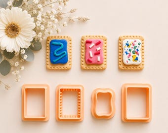 Poptart Clay Cutter: Embossed Polymer Clay Cutters