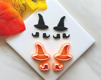 Witch Hat & Boots Clay Cutter Set - Halloween Polymer Clay