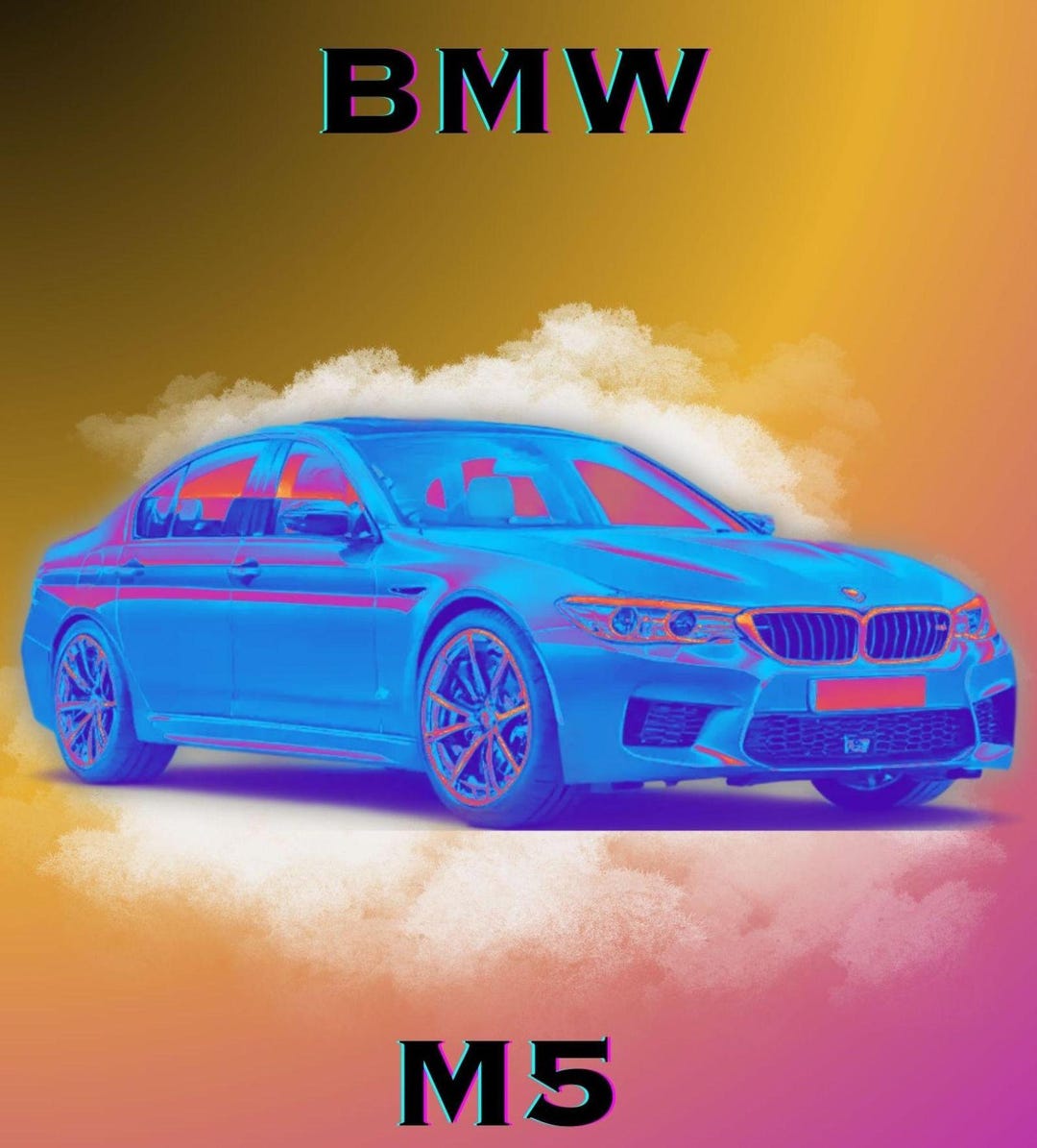 BMW M5 Poster Digital Download Modern Automotive Wall Art Car ...