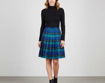 Vintage Ruling Class Womens Size Medium Plaid Pleated Skirt School Uniform