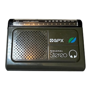 ビンテージ GPX モデル A2845 パーソナルステレオ AM/FM ラジオ ウォークアバウト スピーカー付き